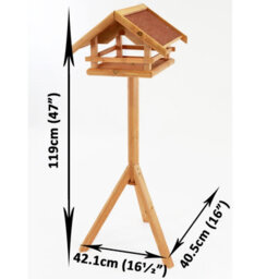 Actiaspet - Wooden Bird Table Feeder For Garden - thumbnail 8