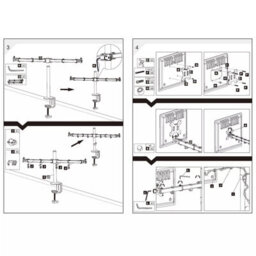 "Gr8 Home Double Twin Arm Desk Mount Tv Lcd Monitor Computer Screen Bracket Dual 13""-27""" - thumbnail 6