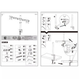 "Gr8 Home Double Twin Arm Desk Mount Tv Lcd Monitor Computer Screen Bracket Dual 13""-27""" - thumbnail 7