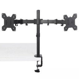 "Gr8 Home Double Twin Arm Desk Mount Tv Lcd Monitor Computer Screen Bracket Dual 13""-27""" - thumbnail 2