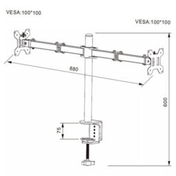 "Gr8 Home Double Twin Arm Desk Mount Tv Lcd Monitor Computer Screen Bracket Dual 13""-27""" - thumbnail 5