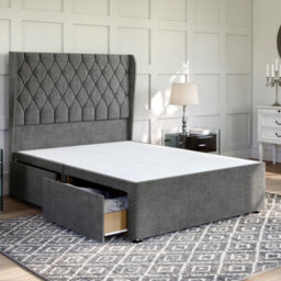 Divan Base Direct Wool Steel Platform Top Divan Bed Base Only 6Ft Super King With 4 Drawers - thumbnail 2