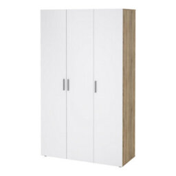 Furniture To Go Pepe Wardrobe With 3 Doors In Oak With White High Gloss - thumbnail 3