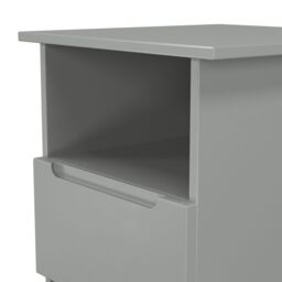 Messina Matt Dusk Grey 1 Drawer Non-Extendable Side Table (H)495mm (W)440mm (D)440mm - thumbnail 4