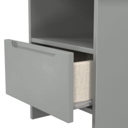 Messina Matt Dusk Grey 1 Drawer Non-Extendable Side Table (H)495mm (W)440mm (D)440mm - thumbnail 5