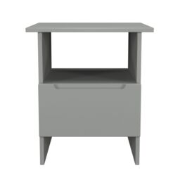 Messina Matt Dusk Grey 1 Drawer Non-Extendable Side Table (H)495mm (W)440mm (D)440mm - thumbnail 2