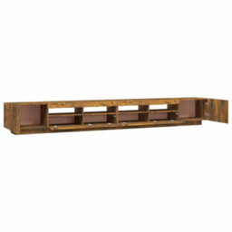 Vidaxl 3 Piece Tv Cabinet Set With Led Lights Smoked Oak Engineered Wood - thumbnail 9