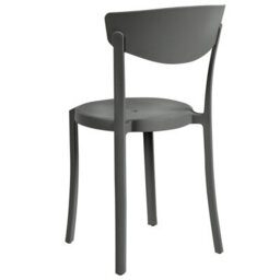 Beliani Set Of 4 Garden Chairs Vieste Dark Grey - thumbnail 8