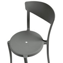Beliani Set Of 4 Garden Chairs Vieste Dark Grey - thumbnail 7