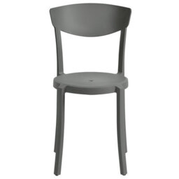 Beliani Set Of 4 Garden Chairs Vieste Dark Grey - thumbnail 6
