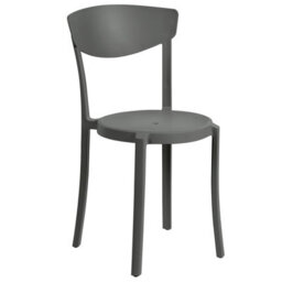 Beliani Set Of 4 Garden Chairs Vieste Dark Grey - thumbnail 5