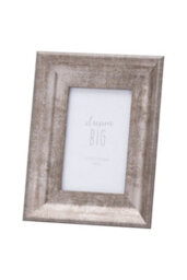 Convex Matt Silver 4X6 Frame Rustic Modern Photo Display - thumbnail 1