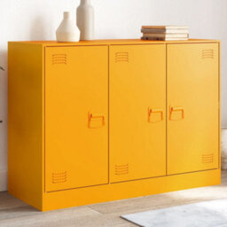 Vidaxl Sideboard Mustard Yellow 99X39X73 Cm Steel