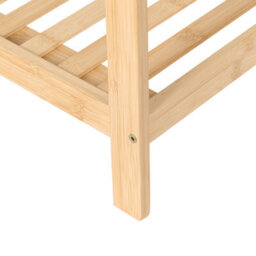 Beliani Towel Stand With Shelf Yungas Bamboo Light Brown - thumbnail 6