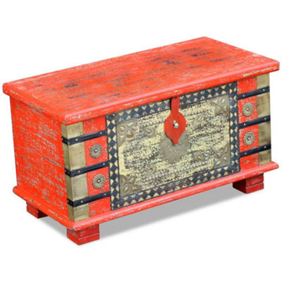 Berkfield Storage Chest Red Mango Wood 80X40X45 Cm - image 1