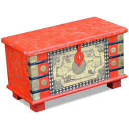Berkfield Storage Chest Red Mango Wood 80X40X45 Cm - thumbnail 3