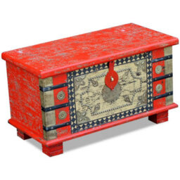 Berkfield Storage Chest Red Mango Wood 80X40X45 Cm - thumbnail 4
