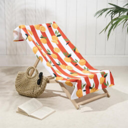 OHS Oranges Towel Bath Quick Dry Summer Travel Microfibre Absorbent Swim - thumbnail 1