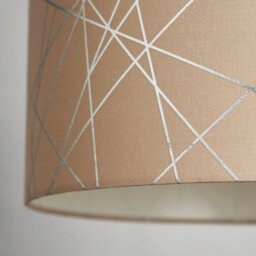 Litecraft Mocha And Silver Easy Fit Lampshade Light Shade - thumbnail 5