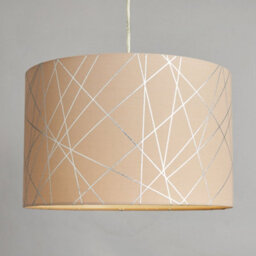 Litecraft Mocha And Silver Easy Fit Lampshade Light Shade - thumbnail 3