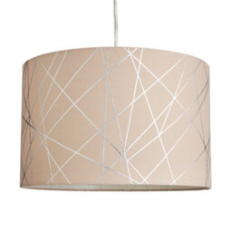Litecraft Mocha And Silver Easy Fit Lampshade Light Shade - thumbnail 2