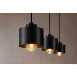 Luminosa Lighting Luminosa Simply Bar Pendant Ceiling Light Black 3X E27 - thumbnail 3