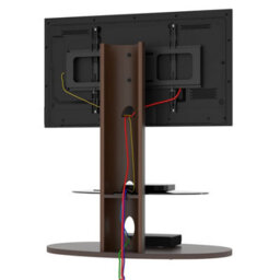 "Avf Affinity Chepstow 93Cm Oval Pedestal Tv Stand, For Tvs 32-65"" - Walnut" - thumbnail 5
