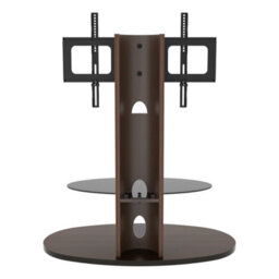 "Avf Affinity Chepstow 93Cm Oval Pedestal Tv Stand, For Tvs 32-65"" - Walnut" - thumbnail 4
