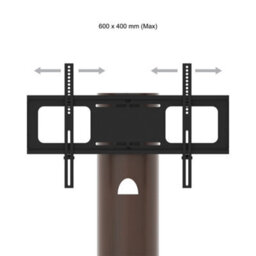 "Avf Affinity Chepstow 93Cm Oval Pedestal Tv Stand, For Tvs 32-65"" - Walnut" - thumbnail 7