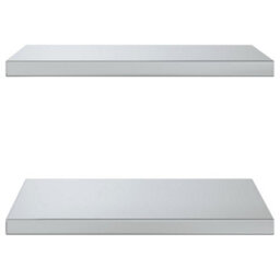Berkfield Wall Shelves 2 Pcs 50X40X3 Cm Silver Stainless Steel - thumbnail 5