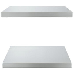 Berkfield Wall Shelves 2 Pcs 50X40X3 Cm Silver Stainless Steel - thumbnail 6