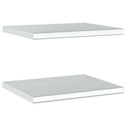 Berkfield Wall Shelves 2 Pcs 50X40X3 Cm Silver Stainless Steel - thumbnail 7