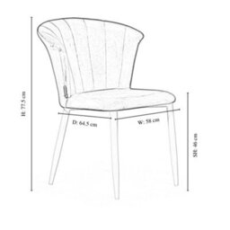 Life Interiors Set Of 2 Grey Elsa Velvet Dining Chairs With Wooden Legs, Curved Back & Comfortable Seating - thumbnail 8
