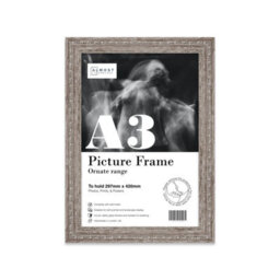 A3 Walnut Ornate Picture Frame (42 X 29.7Cm) Poster, Photo, Artwork, Gallery Wall Or Print - thumbnail 1