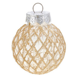 Living And Home 30-Piece Set Of Golden Christmas Balls Christmas Tree Decorations 6Cm Dia X 8Cm H - thumbnail 7