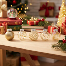 Living And Home 30-Piece Set Of Golden Christmas Balls Christmas Tree Decorations 6Cm Dia X 8Cm H - thumbnail 3