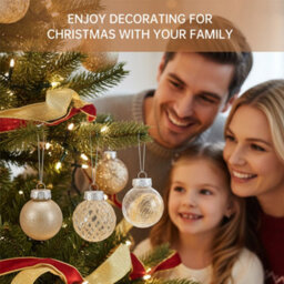 Living And Home 30-Piece Set Of Golden Christmas Balls Christmas Tree Decorations 6Cm Dia X 8Cm H - thumbnail 1