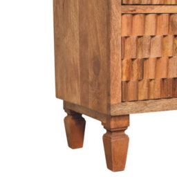Artisan Furniture Solid Wood Arno Chest - Teak, 3-Drawers, Brown - thumbnail 8