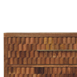 Artisan Furniture Solid Wood Arno Chest - Teak, 3-Drawers, Brown - thumbnail 5