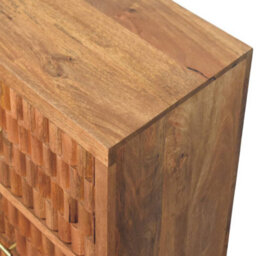 Artisan Furniture Solid Wood Arno Chest - Teak, 3-Drawers, Brown - thumbnail 6