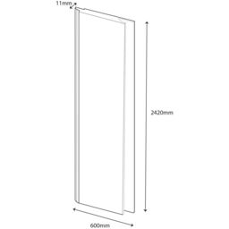 Splashwall Elite Mpc Tongue & Groove Bathroom & Wet Room Panel (H)2420mm (W)600mm - Matt Marmo Linea - thumbnail 3