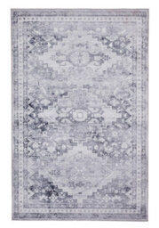Grey Traditional Persian Bordered Geometric Rug For Dining Room Bed Room And Living Room-60 X 225Cm (Runner) - thumbnail 5