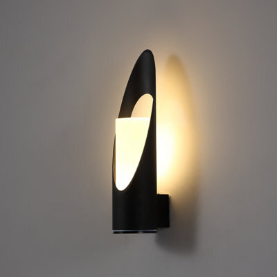 Ultra Beam Lighting Ultrabeam Black 5 Watt Outdoor Wall Light - Ip65 Rated - 3000K Warm White - 330mm Tall - image 1