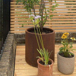 London Stone Corten Steel Straight Cylinder Planter - W 500 X H 500mm - thumbnail 3