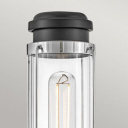 Luminosa Lighting Elstead Masthead 1 Light Outdoor Wall Light Polished Chrome & Black Ip44 - thumbnail 3