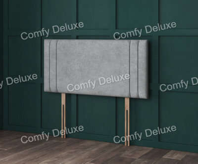 Comfy Deluxe 4Ft Small Double Blue Naples Lando Headboard 20Inch - image 1