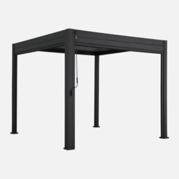 Sweeek - Louvered Pergola Aluminium 3 X 3M V2 And 2 3M Blinds Anthracite - Triomphe - thumbnail 2