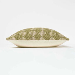 Homescapes Lima Handwoven Textured Green Cushion 45 X 45 Cm - thumbnail 4