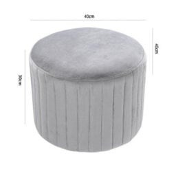 Upholstered Footstool Round Ottoman Dressing Makeup Chair Seat Entrance - thumbnail 2