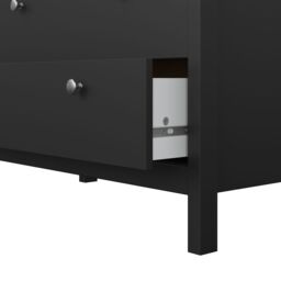 Madrid Matt Black No Effect 3 Drawer Chest (H)797mm (W)823mm (D)384mm - thumbnail 5